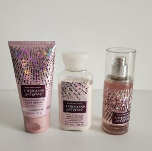 Bath & Body Works A Thousand Wishes Moisturizer & Fragrance Travel Set